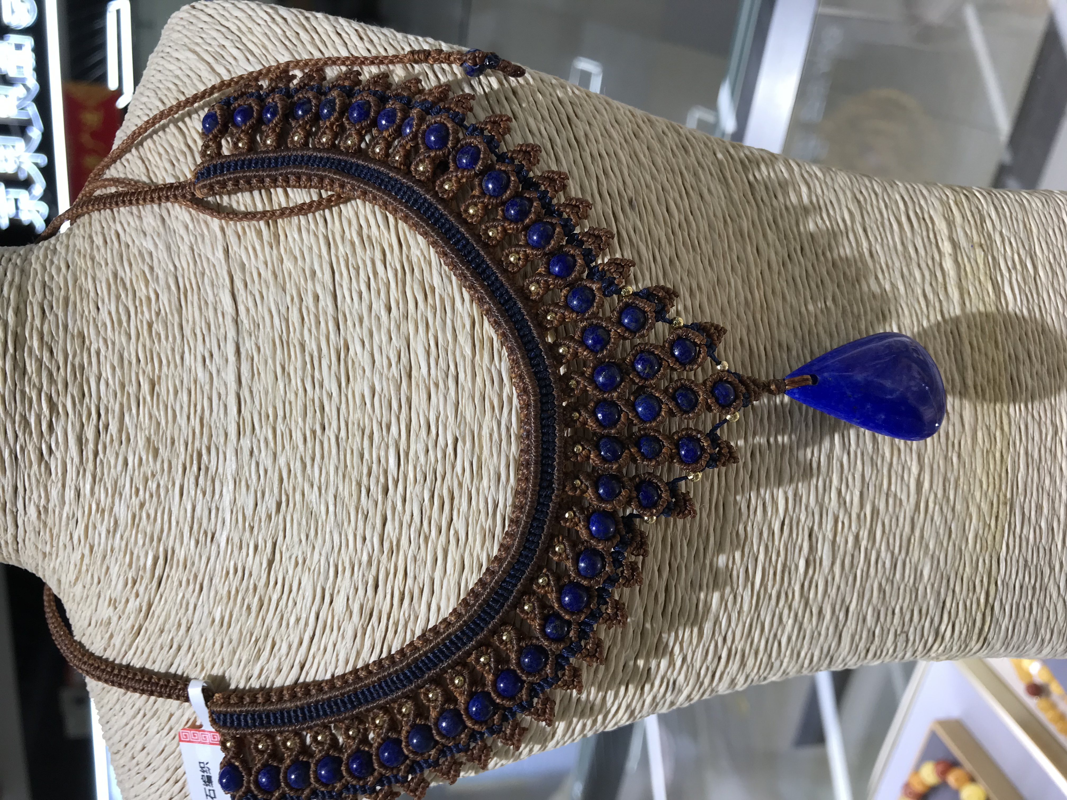 原创设计珠宝定制#手工编织#青金石#产品图