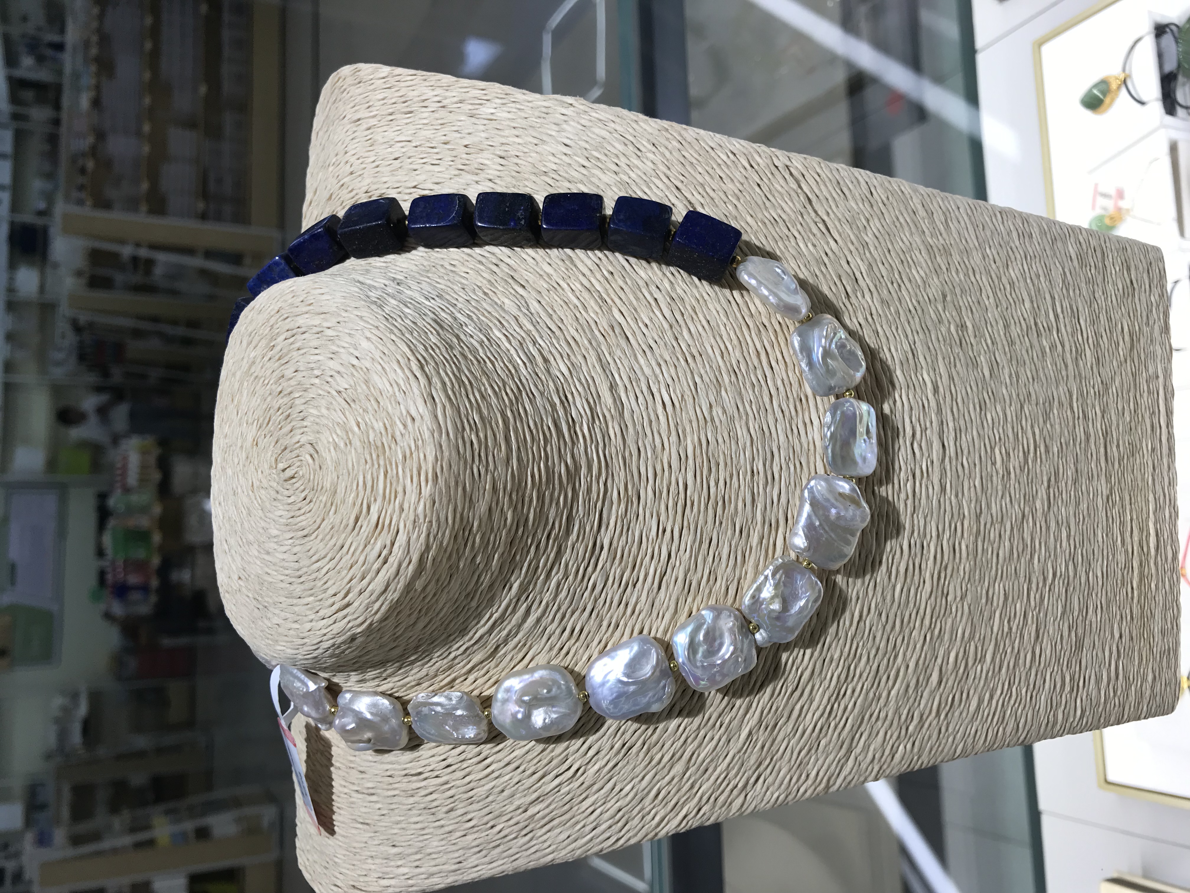 原创设计品牌#青金石巴洛克珍珠风格搭配设计