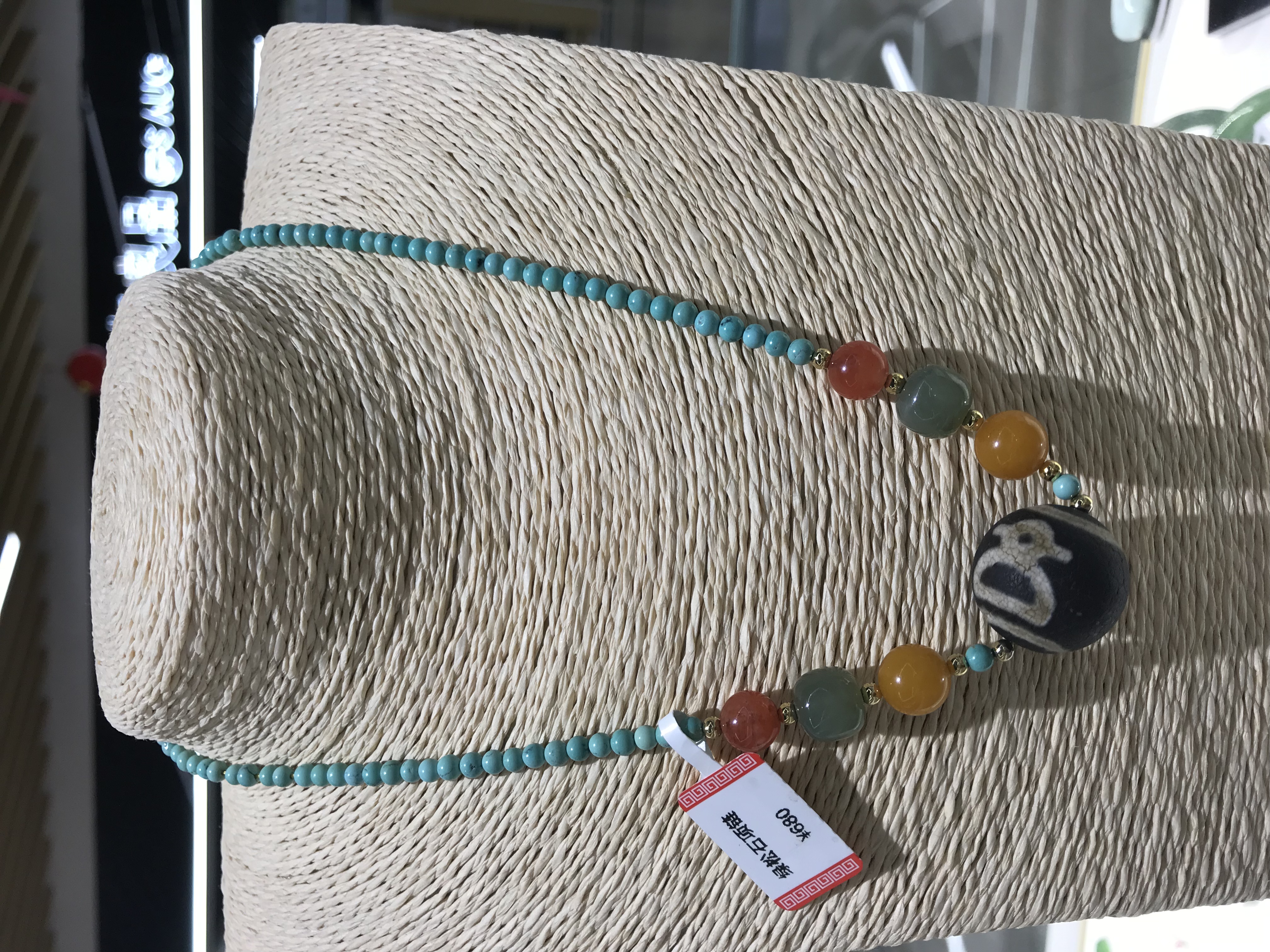 原创设计风格#绿松石老玛瑙搭配设计#异域风情