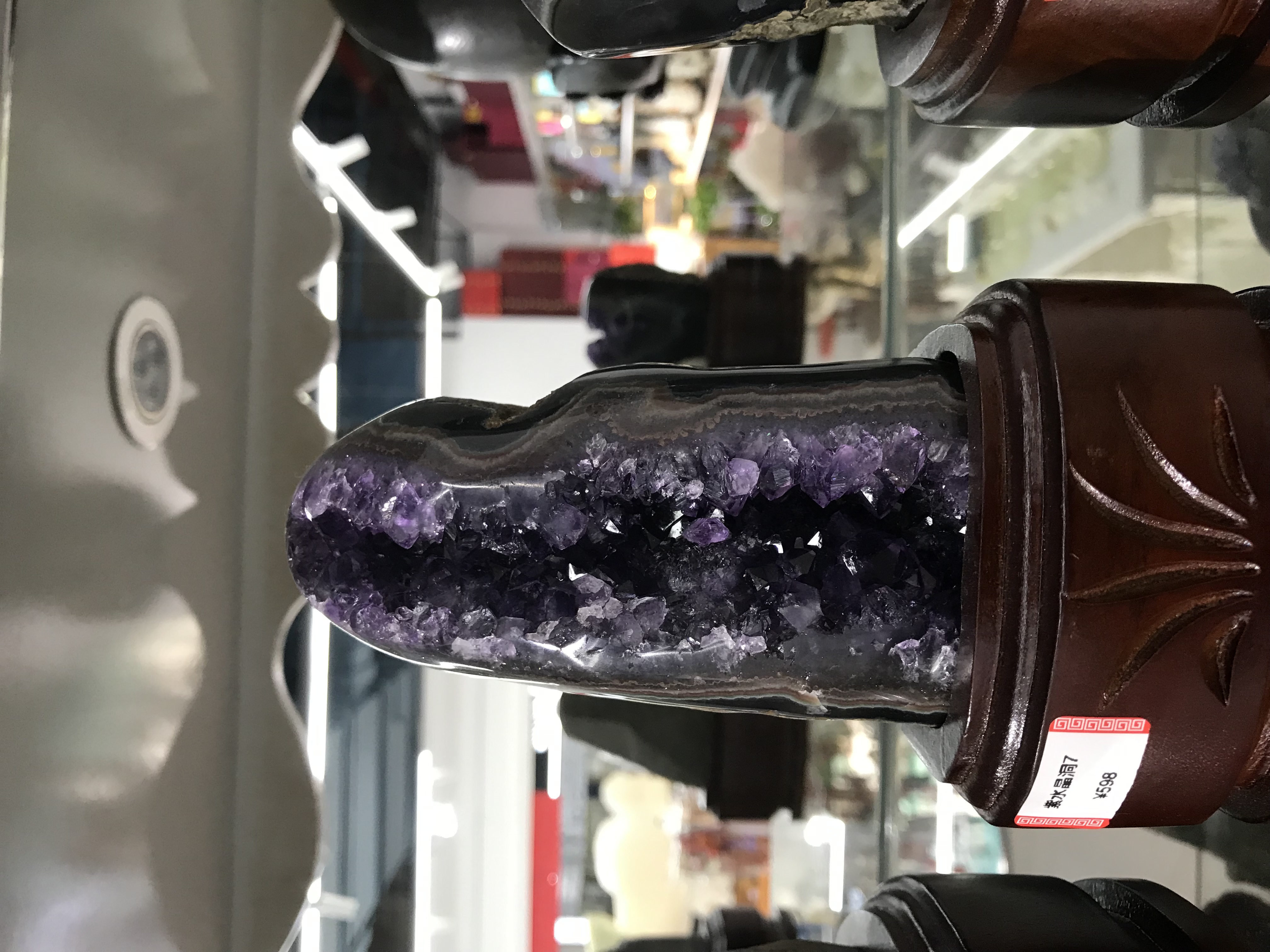 水晶原石工艺品 精致水晶摆件 能量水晶球装饰品 