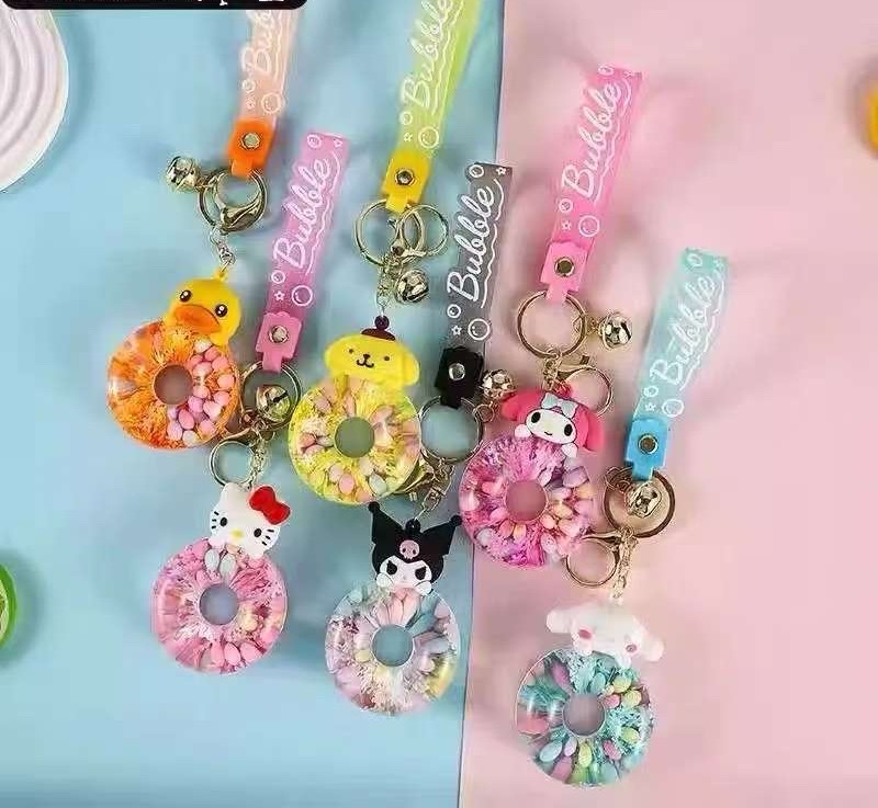 创意手机挂件钥匙链 钥匙串装饰品 潮流手机配件 便携式装饰挂饰三丽鸥系列