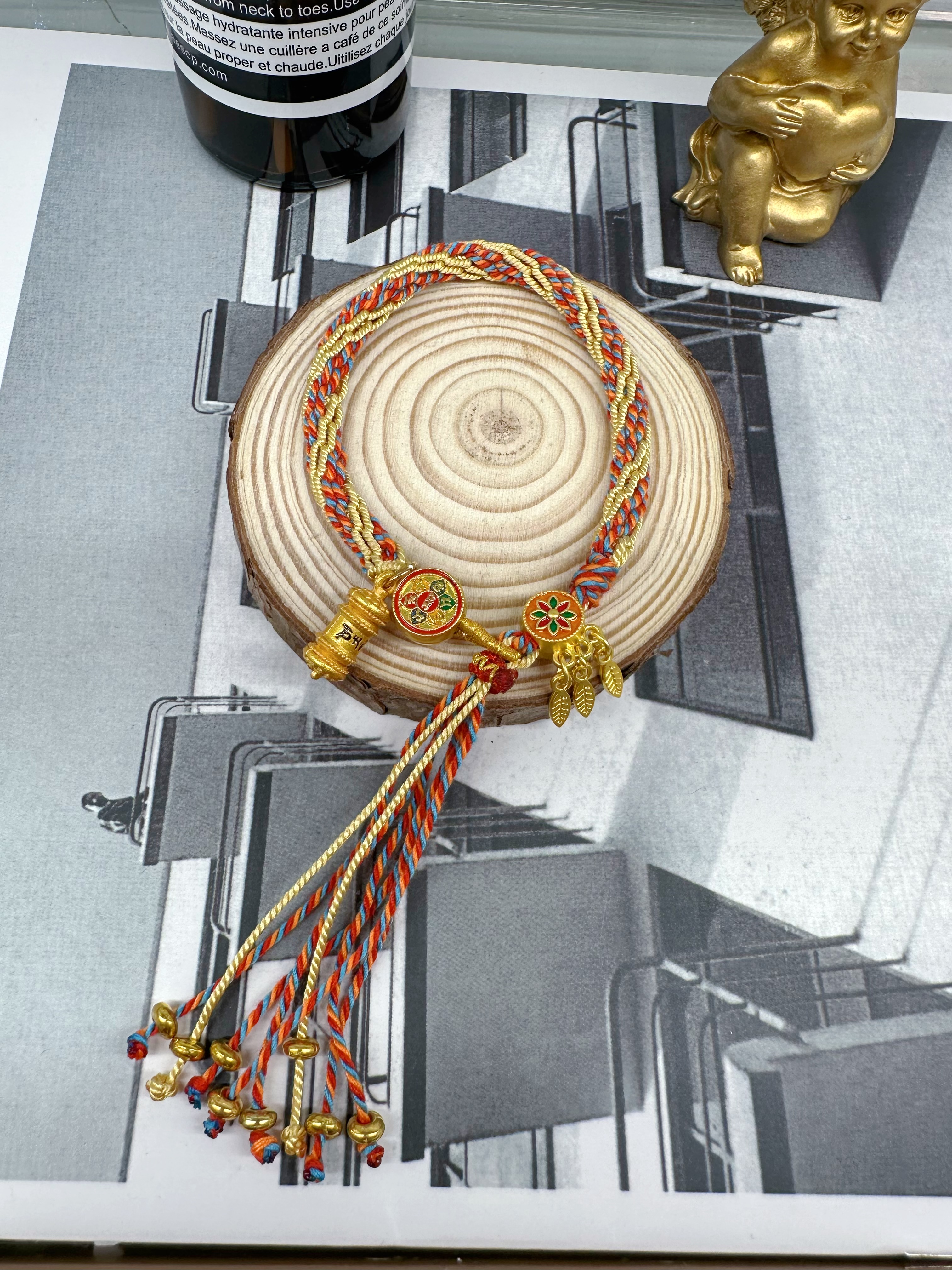 Wholesale of Chinese-style Tibetan hand-woven rope six-character mantra hand-woven Thangka reincarnation bracelets pic 3
