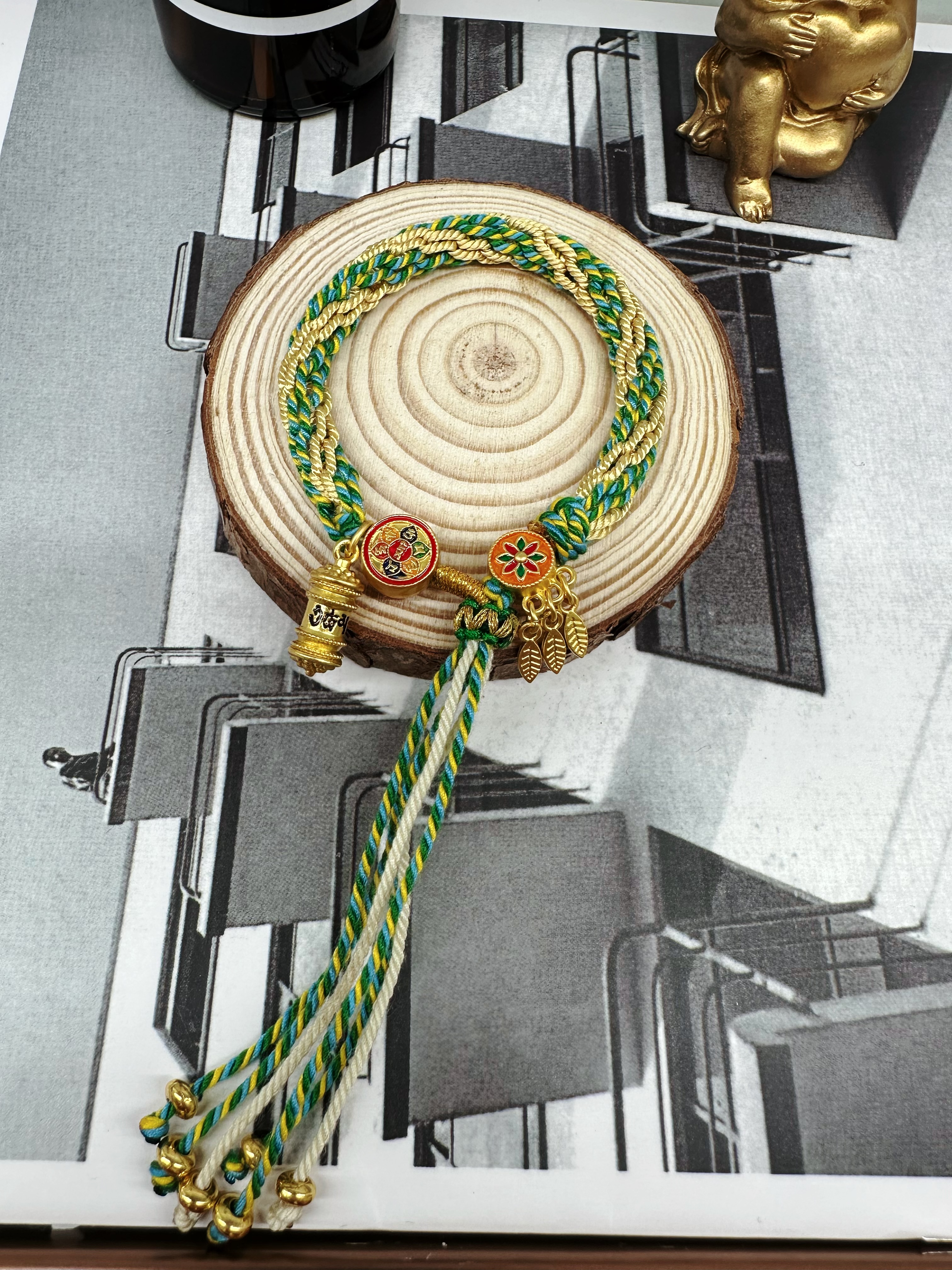 Wholesale of Chinese-style Tibetan hand-woven rope six-character mantra hand-woven Thangka reincarnation bracelets pic 2