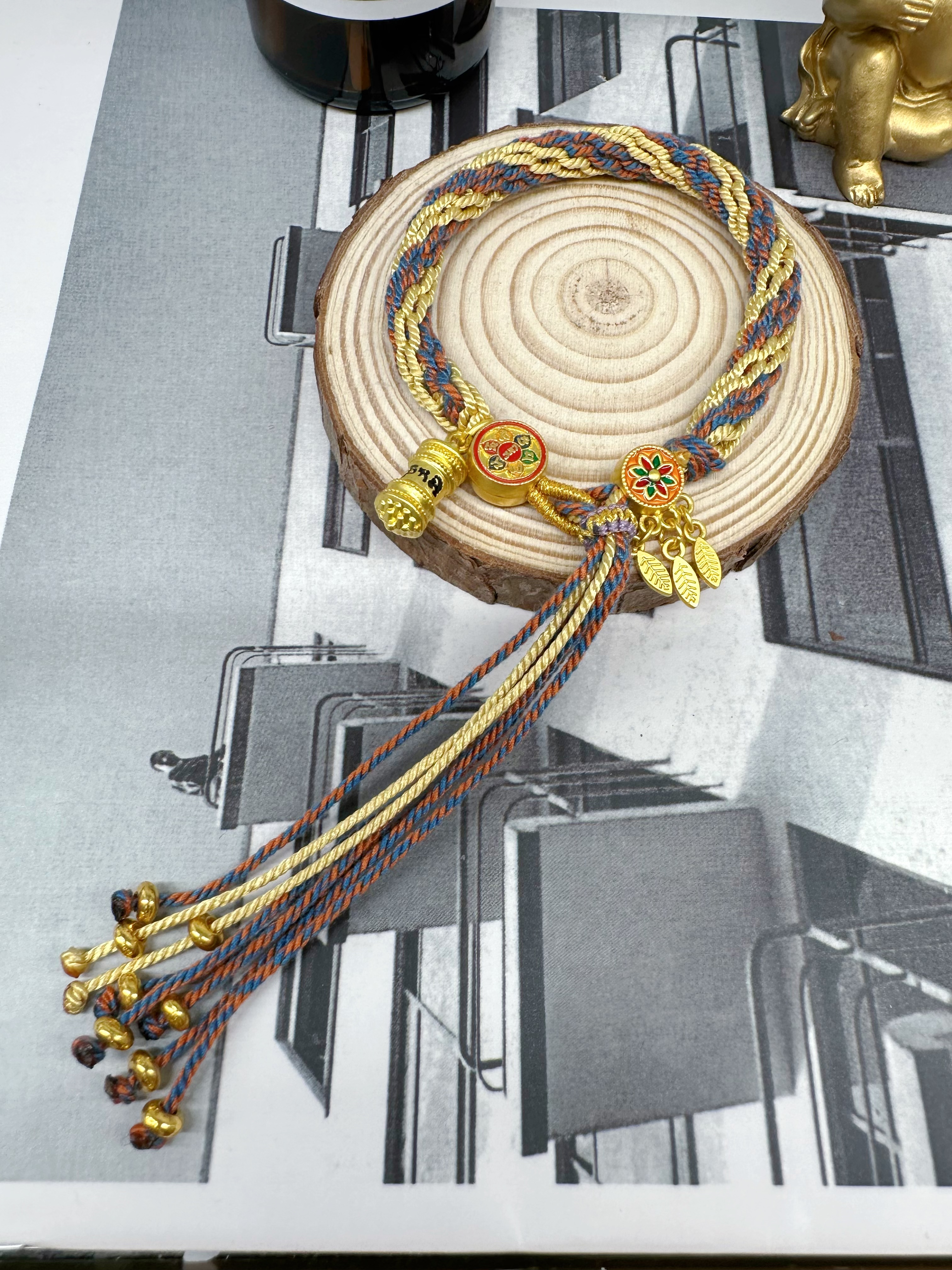 Wholesale of Chinese-style Tibetan hand-woven rope six-character mantra hand-woven Thangka reincarnation bracelets pic 8