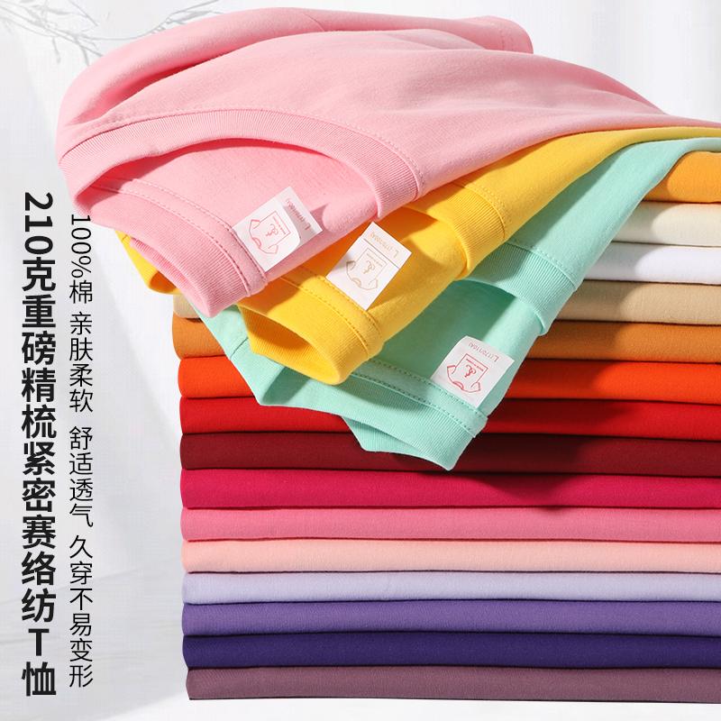 Cross-Border 210G/㎡ 100% Pure Cotton Advertising Shirts, T-Shirts, Short-Sleeved Cultural Shirts, Men's Casual Wear, Easy, Comfortable, Breathable, Sweat-Absorbent, Fashionable And Trendy Specification drawing