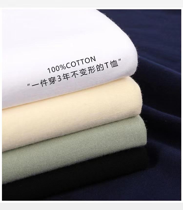 New Cross-Border 220G/㎡ 100% Pure Cotton Short-Sleeved T-Shirts For Both Men And Women, Men's Casual Cultural T-Shirts, Comfortable, Breathable And Fashionable Styles Are Now Available undefined