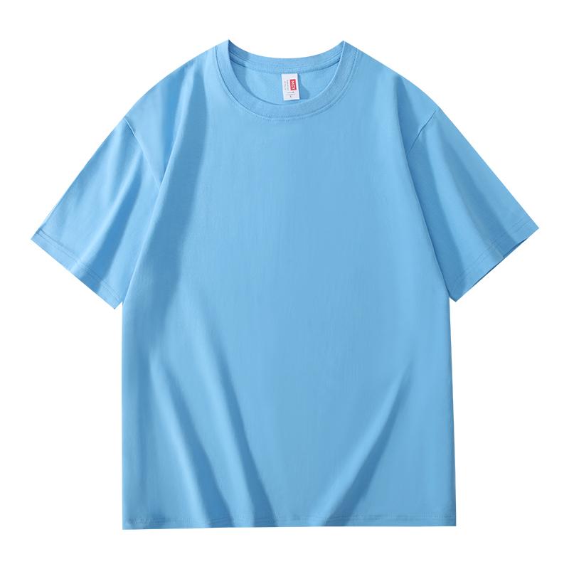 Cross-Border 200G/㎡ 100% Pure Cotton Men's And Women's Advertising Shirts, T-Shirts, Short-Sleeved Cultural Shirts, Men's Casual Wear, Comfortable, Breathable, Fashionable And Trendy New Style details Picture