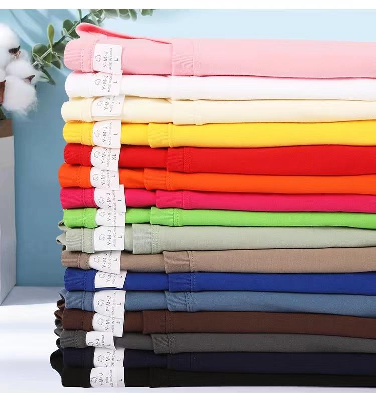 New Cross-Border 220G/㎡ 100% Pure Cotton Short-Sleeved T-Shirts For Both Men And Women, Men's Casual Cultural T-Shirts, Comfortable, Breathable And Fashionable Styles Are Now Available Specification drawing