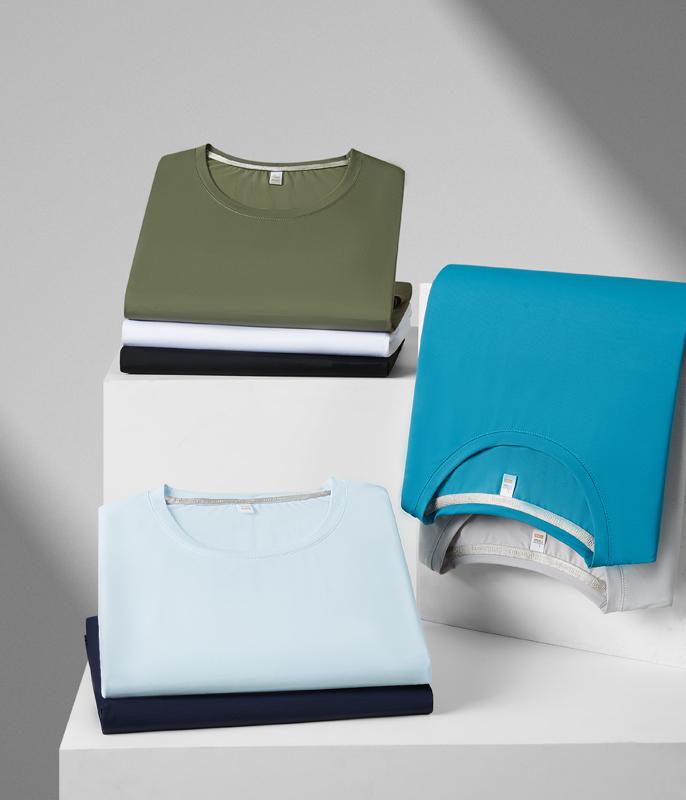 Nylon and spandex nylon and spandex round neck quick-drying traceless sportswear for both men and women, short-sleeved T-shirt, advertising shirt, men's casual wear, cultural shirt, advertising shirt, T-shirt, comfortable, breathable, fashionable and trendy detail image 5