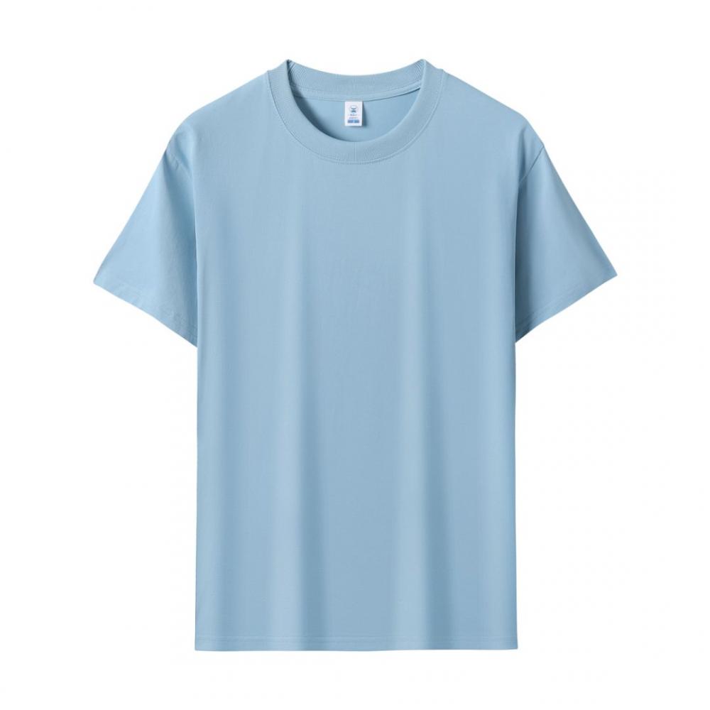 220g/㎡ 40 high-quality men's and women's identical Solona 7A antibacterial short-sleeved T-shirt advertising shirt, men's casual wear cultural shirt, fashionable and trendy style, comfortable and breathable detail image 9