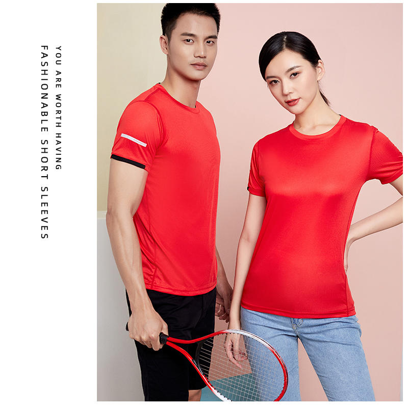 Cross-Border Wind Breaking Series Wafge Quick-Drying Round-Neck T-Shirts, Men's And Women's Sportswear Quick-Drying Clothes, Men's Short-Sleeved T-Shirts, Cultural T-Shirts, Men's Casual Clothes, Comfortable And Breathable Advertising T-Shirts, Trendy And Fashionable Men's New Styles details Picture
