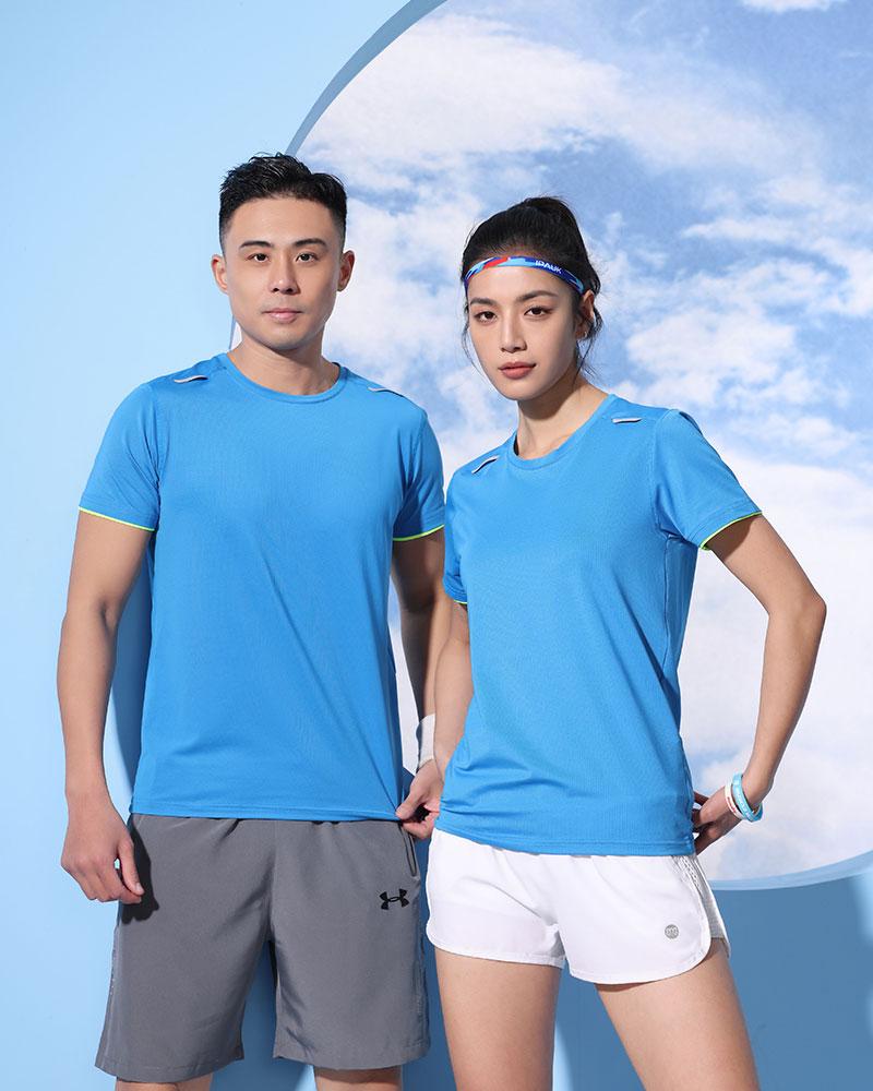 Star dot Fabric quick-drying round-neck sportswear for both men and women, advertising shirt, T-shirt, short-sleeved cultural shirt, men's casual wear, comfortable, breathable, sweat-absorbing, fashionable and trendy style