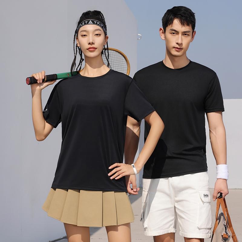 Cross-Border Brocade Round Neck Quick-Drying T-Shirt, Sports Quick-Drying Shirt, Short-Sleeved T-Shirt, Advertising Shirt, Cultural Shirt, Men's Casual Wear, Fashionable, Comfortable, Breathable, Sweat-Absorbent Summer New Style Application Scenario