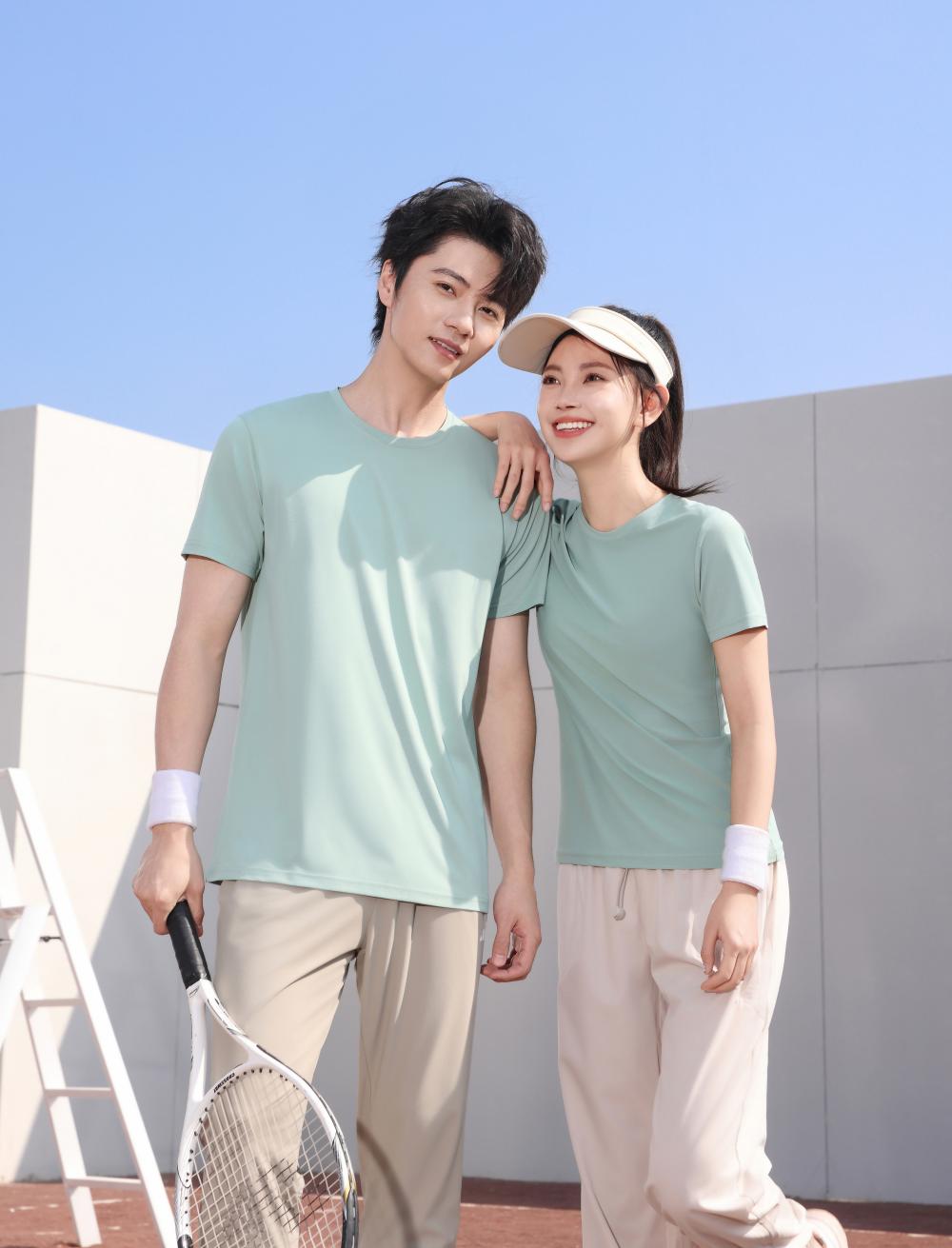 The New Cross-Border Women's Clothing, The Jin Ammonia Round Neck Quick-Drying Sports Short-Sleeved Women's T-Shirt, Is A Fashionable And Casual Wear That Is Comfortable And Breathable. It Is A Must-Have Style For Summer
