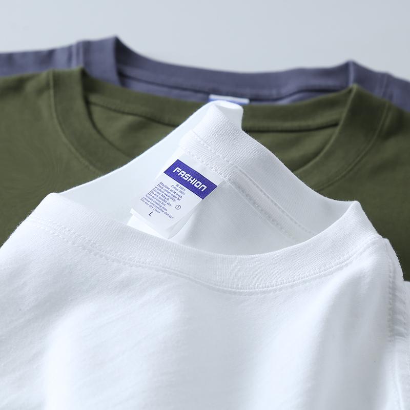 260G/㎡ Fabric 100% Pure Cotton Heavy-Duty T-Shirt, Men's And Women's Matching Advertising T-Shirt, Short-Sleeved Cultural T-Shirt, Men's Casual Wear, Comfortable, Breathable, Fashionable And Trendy Advertising T-Shirt undefined
