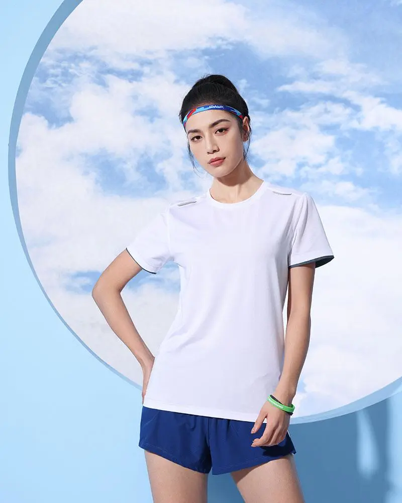 Star dot Fabric quick-drying round-neck sportswear for both men and women, advertising shirt, T-shirt, short-sleeved cultural shirt, men's casual wear, comfortable, breathable, sweat-absorbing, fashionable and trendy style detail image 3