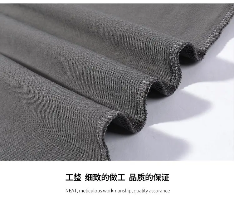 300g/㎡ 100% pure cotton short-sleeved T-shirt, men's and women's same style advertising shirt, men's casual wear, cultural shirt, advertising shirt, new style fashionable and comfortable detail image 9