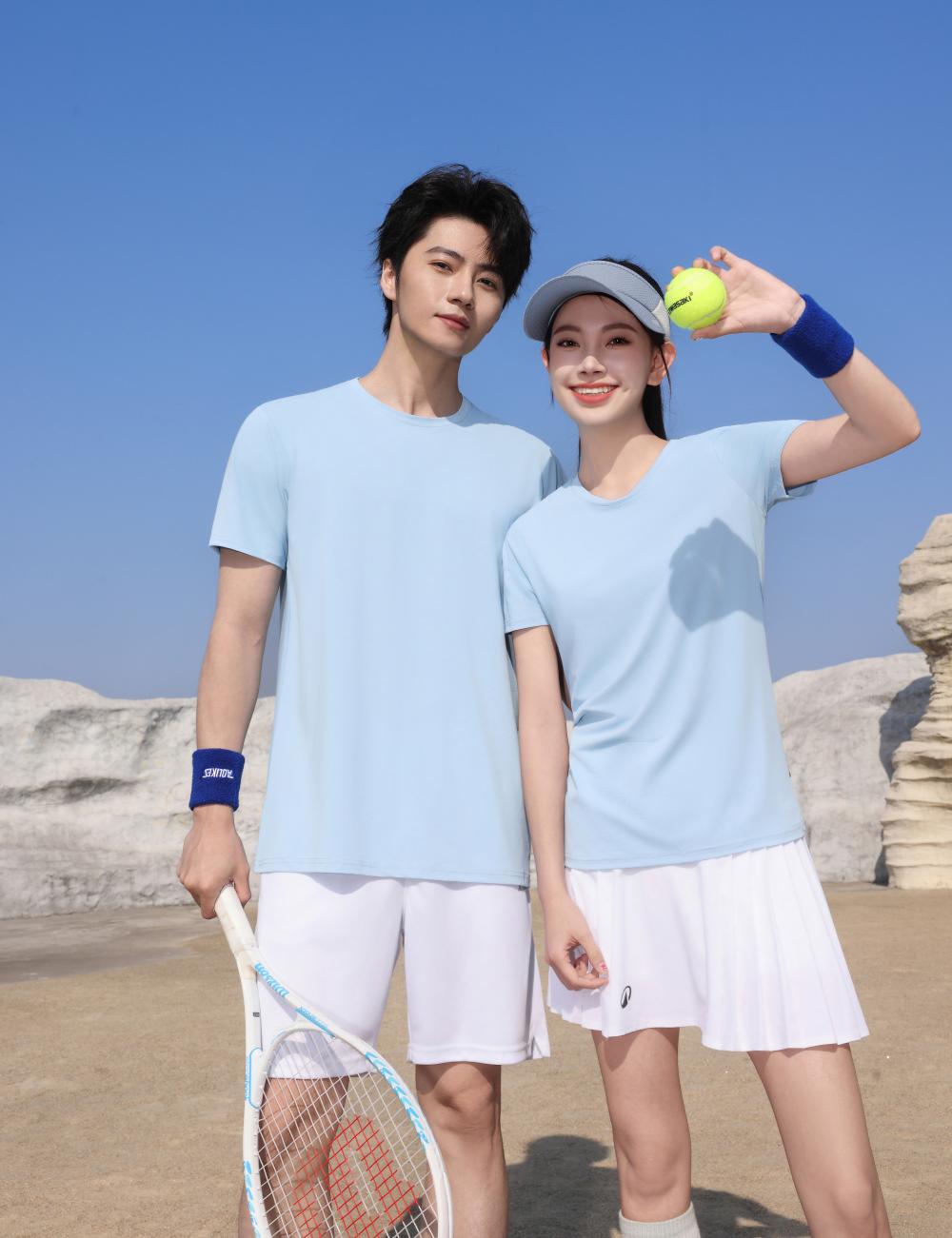The New Cross-Border Women's Clothing, The Jin Ammonia Round Neck Quick-Drying Sports Short-Sleeved Women's T-Shirt, Is A Fashionable And Casual Wear That Is Comfortable And Breathable. It Is A Must-Have Style For Summer Item Picture