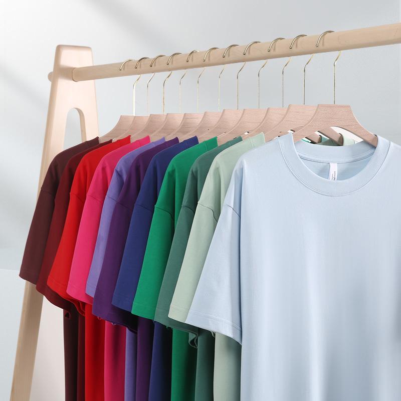 280g/㎡ 100% pure cotton heavy double yarn men's and women's same style advertising shirt T-shirt short-sleeved cultural shirt men's casual wear comfortable, breathable, fashionable and trendy new style Specification image