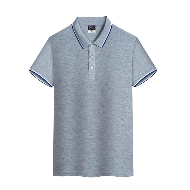 Yinglang 100% Combed And Sported High-Cotton Imitation Polo Short-Sleeved Advertising Shirt, Men's Casual Wear, Cultural Shirt, Advertising Shirt, Polo With A Lapel, Comfortable, Breathable, Fashionable And Trendy undefined