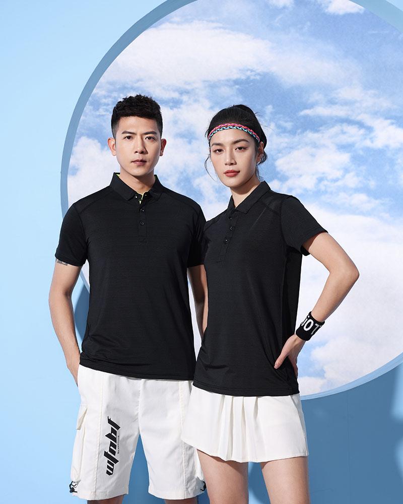 水晶弹力丝速干运动服男女同款短袖翻领polo 广告衫男式休闲衣服 文化衫广告衫T恤 舒适透气时尚潮流详情图3