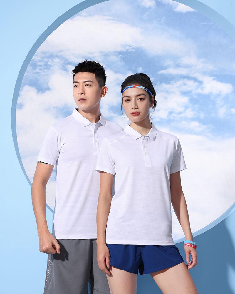 水晶弹力丝速干运动服男女同款短袖翻领polo 广告衫男式休闲衣服 文化衫广告衫T恤 舒适透气时尚潮流详情图5