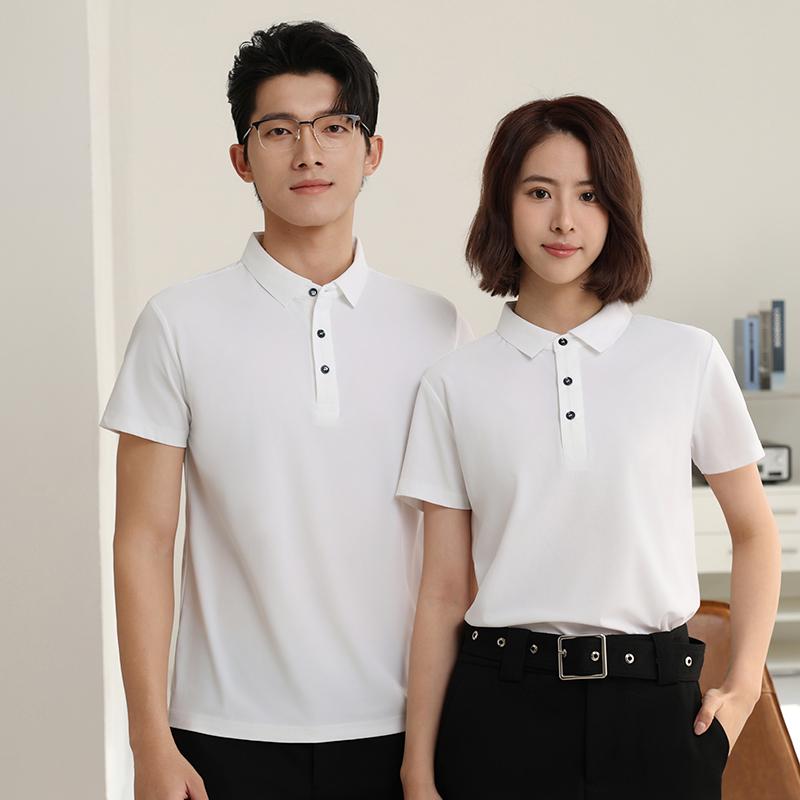 Cross-border brocade, seamless lapel, quick-drying ice, cool silk Polo men's short-sleeved advertising shirt, cultural shirt, men's casual wear, comfortable, breathable and fashionable new style Application Scenario