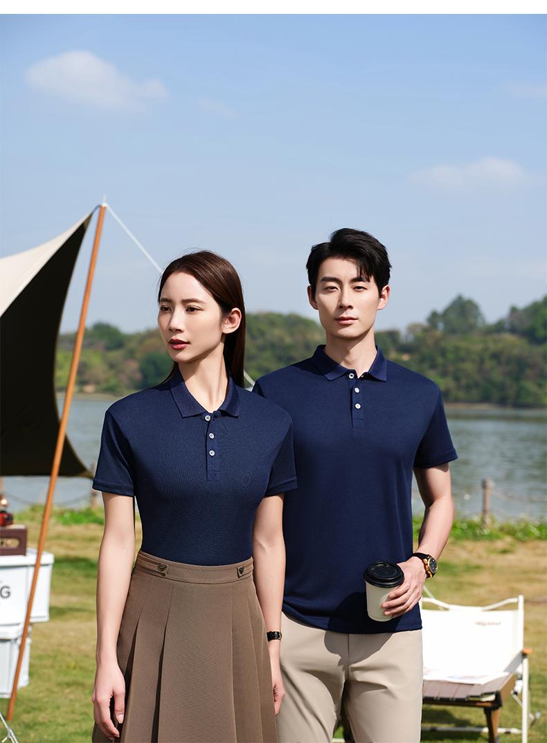 High-End Silk And Cotton Short-Sleeved Lapel Polo Advertising Shirts For Both Men And Women, Men's Casual Wear, Cultural Shirts, Advertising Shirts, Lapel Polo, Comfortable And Breathable Application Scenario