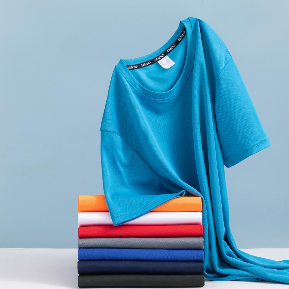 Cross-border silk cotton quick-drying T-shirt for both men and women, advertising T-shirt, short-sleeved cultural T-shirt, men's casual wear, comfortable, breathable, fashionable and trendy style