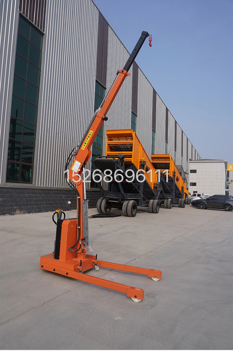Electric small crane, small crane, telescopic folding boom truck, cargo handling cantilever crane, mobile crane, small trolley detail image 10