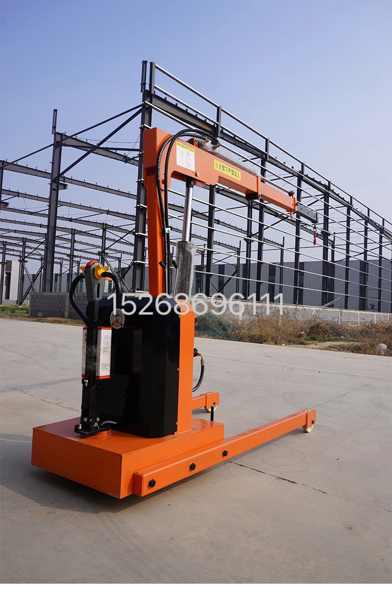 Electric small crane, small crane, telescopic folding boom truck, cargo handling cantilever crane, mobile crane, small trolley detail image 12