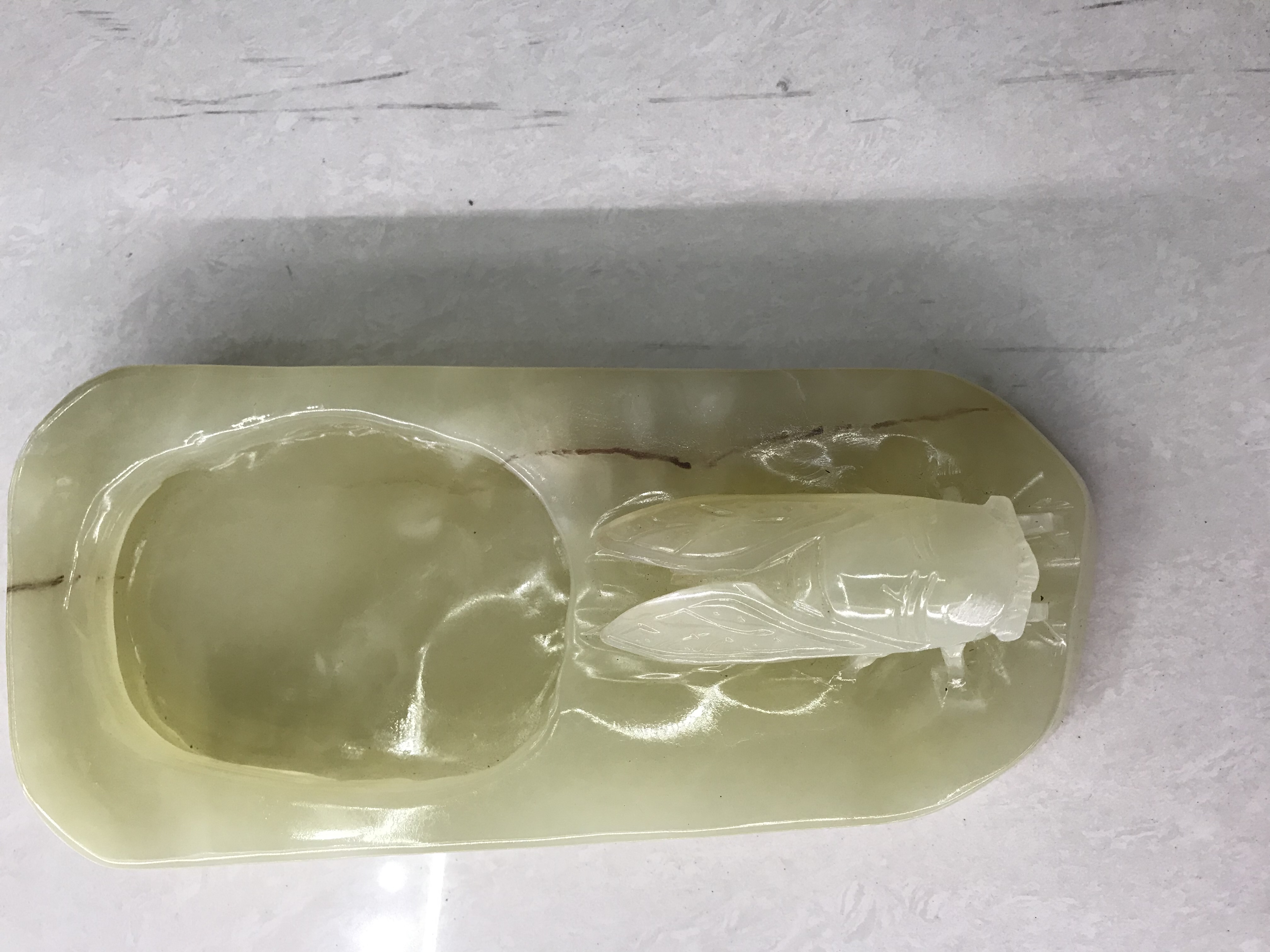 巴基斯坦玉石雕刻摆件#一鸣惊人#笔砚#巴玉