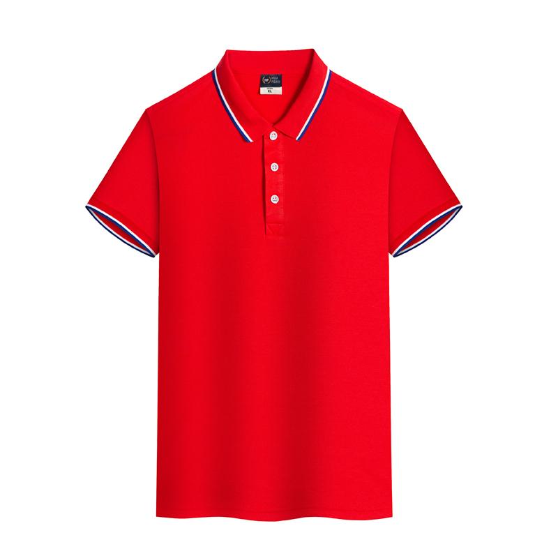 Yinglang 100% Combed And Sported High-Cotton Imitation Polo Short-Sleeved Advertising Shirt, Men's Casual Wear, Cultural Shirt, Advertising Shirt, Polo With A Lapel, Comfortable, Breathable, Fashionable And Trendy Item Picture