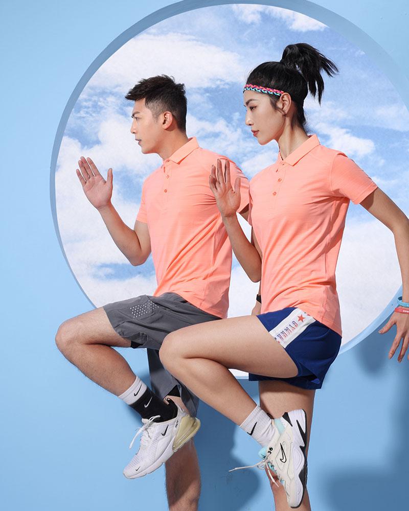水晶弹力丝速干运动服男女同款短袖翻领polo 广告衫男式休闲衣服 文化衫广告衫T恤 舒适透气时尚潮流详情图4