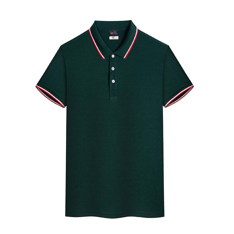 Yinglang 100% Combed And Sported High-Cotton Imitation Polo Short-Sleeved Advertising Shirt, Men's Casual Wear, Cultural Shirt, Advertising Shirt, Polo With A Lapel, Comfortable, Breathable, Fashionable And Trendy undefined