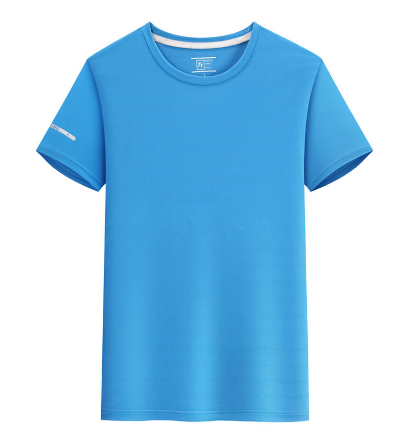 Cross-Border Brocade Round Neck Quick-Drying T-Shirt, Sports Quick-Drying Shirt, Short-Sleeved T-Shirt, Advertising Shirt, Cultural Shirt, Men's Casual Wear, Fashionable, Comfortable, Breathable, Sweat-Absorbent Summer New Style Item Picture