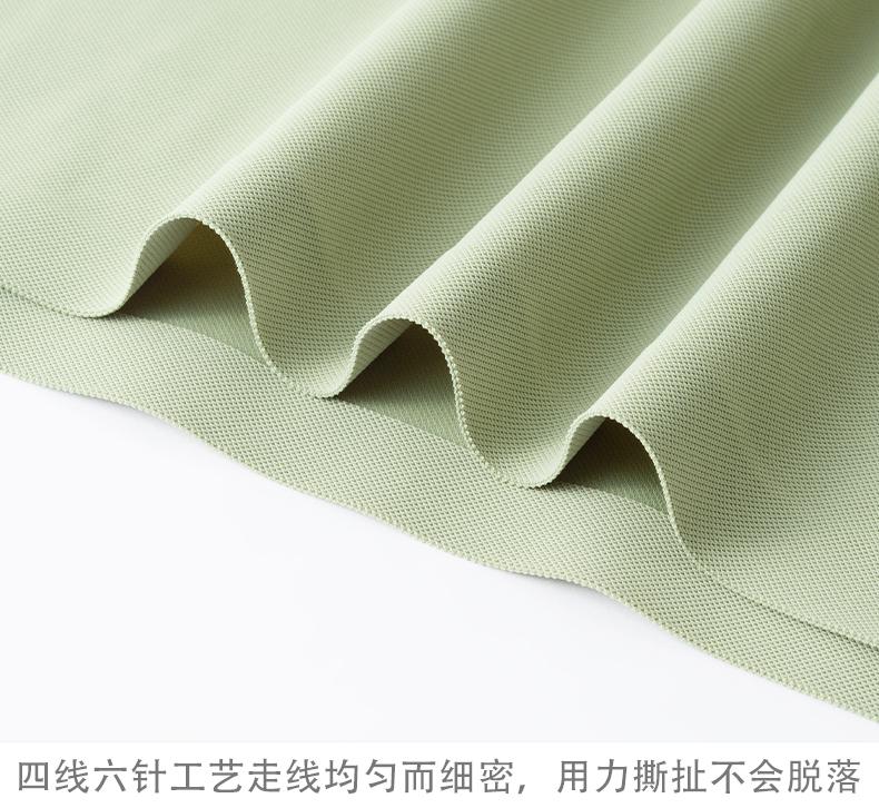 High-end ice-skin seamless lapel brocade, seamless lapel quick-drying ice cool silk Polo men's short-sleeved advertising shirt, cultural shirt, men's casual wear, comfortable, breathable and fashionable new style detail image 11