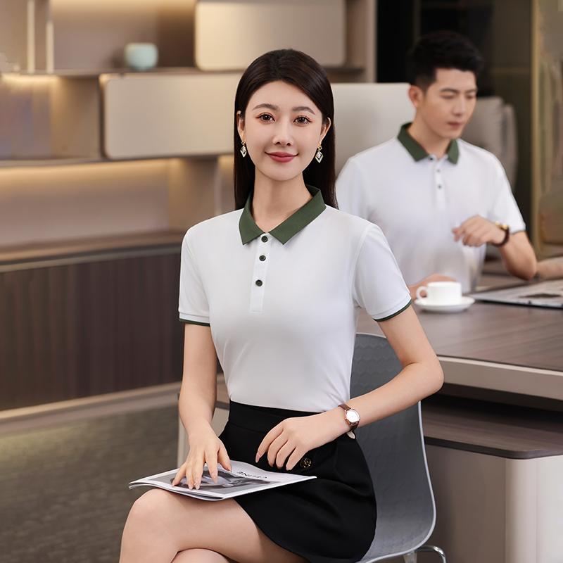 Arctic solid color matching collar Ice Ion 7A antibacterial men's and women's same style advertising shirt, lapel polo cultural shirt, men's short-sleeved polo casual wear, comfortable, breathable, sweat-absorbing, fashionable and trendy style detail image 13