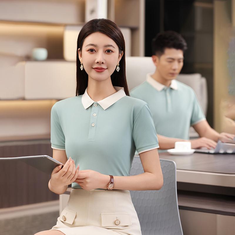 Arctic solid color matching collar Ice Ion 7A antibacterial men's and women's same style advertising shirt, lapel polo cultural shirt, men's short-sleeved polo casual wear, comfortable, breathable, sweat-absorbing, fashionable and trendy style detail image 15