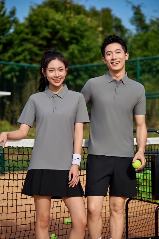 High-end ice-skin seamless lapel brocade, seamless lapel quick-drying ice cool silk Polo men's short-sleeved advertising shirt, cultural shirt, men's casual wear, comfortable, breathable and fashionable new style detail image 18