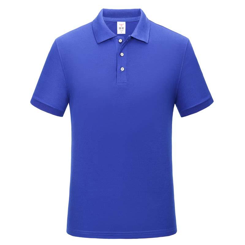 Men's and women's same solid-color lapel polo, short-sleeved lapel polo, cotton imitation advertising shirt, cultural shirt, men's casual advertising shirt, T-shirt, light, breathable and comfortable Item Picture