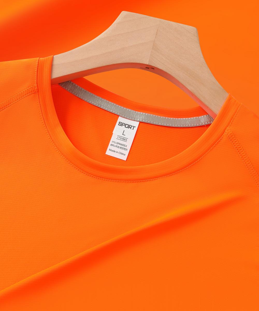 Cross-Border Ice-Patterned Brocade Ammonia Sports Quick-Drying Boneless Seam Shoulder Sleeve Reflective Strip Four-Needle Six-Thread Asia-Europe Size Double Label Men's And Women's Matching Short-Sleeved T-Shirt, Men's Casual T-Shirt, Fashionable, Comfortable And Breathable undefined