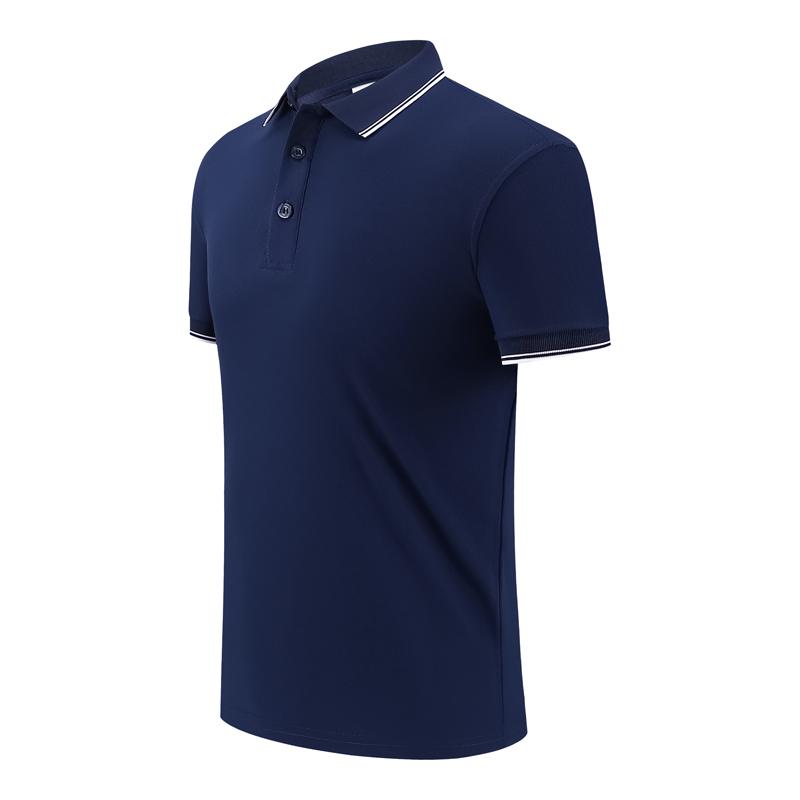 Impression Side-Collar Imitation Cotton Polo For Both Men And Women, Side-Collar Polo With Short Sleeves, Quick-Drying Advertising Shirt, Cultural Shirt, Men's Casual Style undefined