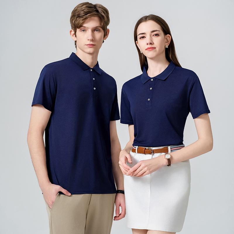 Loka cotton men's and women's same short-sleeved solid color lapel polo advertising shirt, cotton-like clothing, cultural shirt, advertising shirt, T-shirt, comfortable, breathable, casual and fashionable new style detail image 17