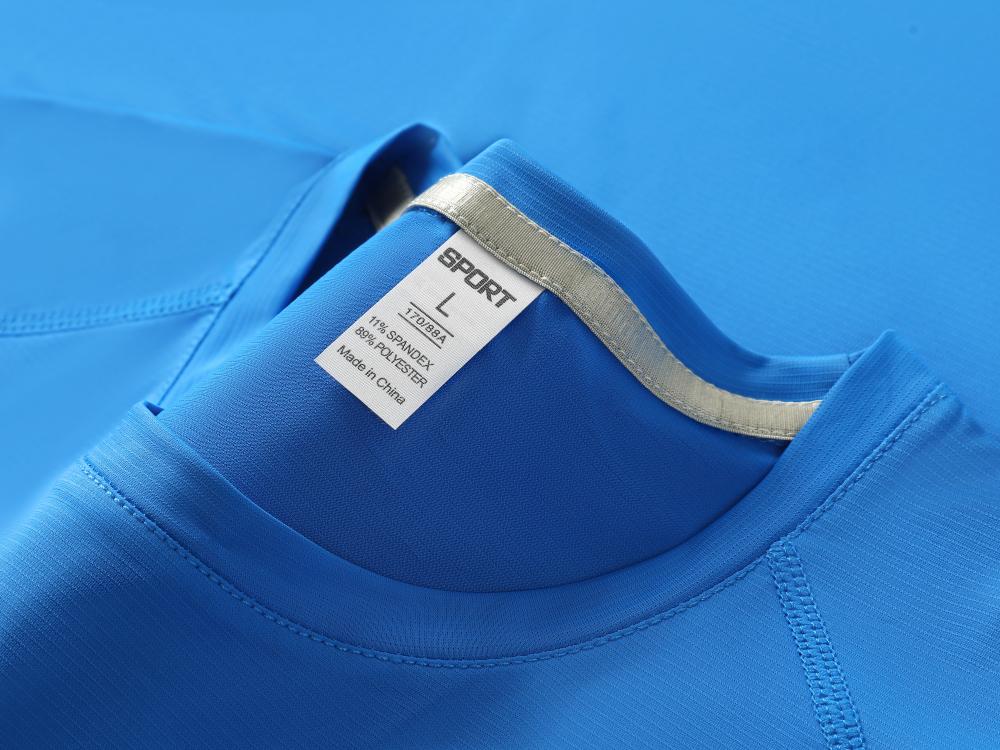 Cross-Border Ice-Patterned Brocade Ammonia Sports Quick-Drying Boneless Seam Shoulder Sleeve Reflective Strip Four-Needle Six-Thread Asia-Europe Size Double Label Men's And Women's Matching Short-Sleeved T-Shirt, Men's Casual T-Shirt, Fashionable, Comfortable And Breathable undefined