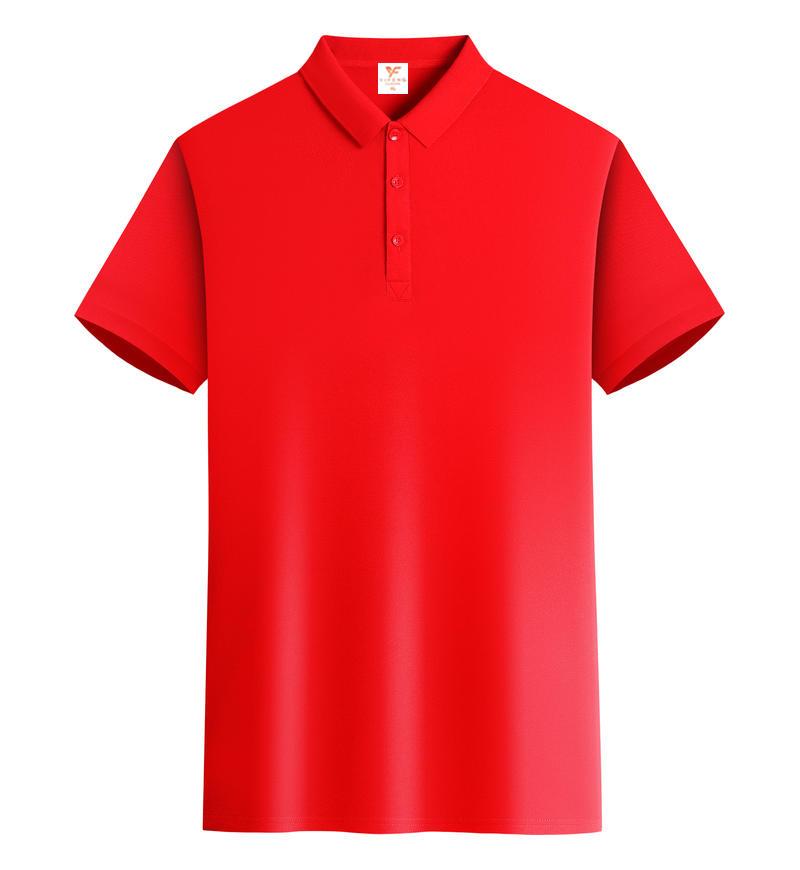 Ice silk mesh elastic cool cotton polo men's and women's same solid color lapel polo short-sleeved lapel polo imitation cotton advertising shirt Cultural shirt Men's casual advertising shirt light, breathable and comfortable detail image 8