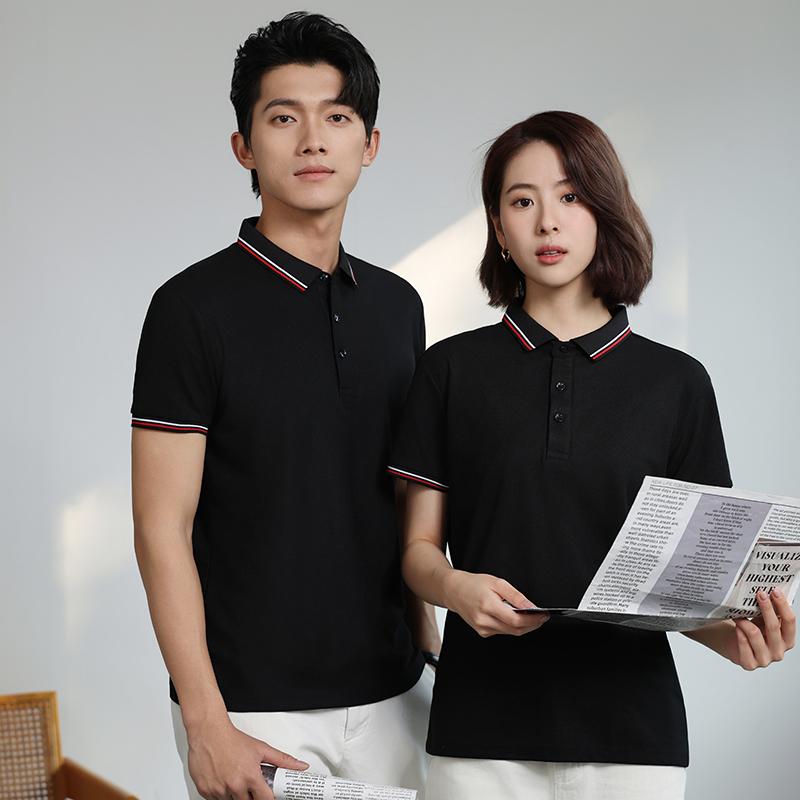Dynamic pearl fringe lapel (Eurasian size)polo for both men and women, fringe lapel polo short-sleeved lapel polo quick-drying advertising shirt and cultural shirt for men's casual style Item Picture