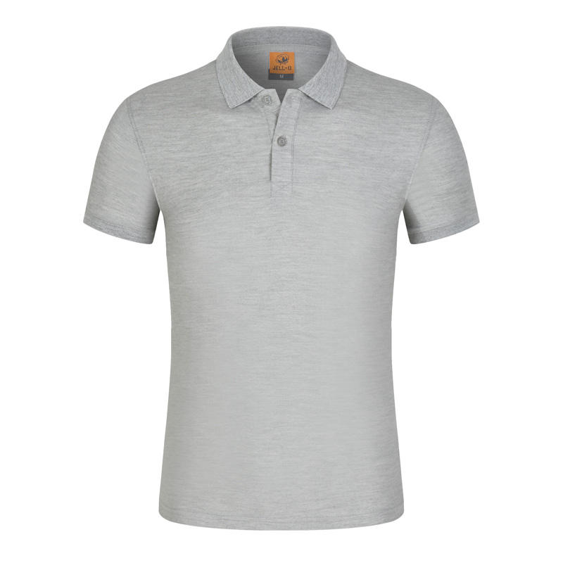 High-quality cotton-like polo shirt for both men and women, solid-color lapel polo short-sleeved lapel polo cotton-like advertising shirt, cultural shirt, men's casual advertising shirt, light, breathable and comfortable Specification image