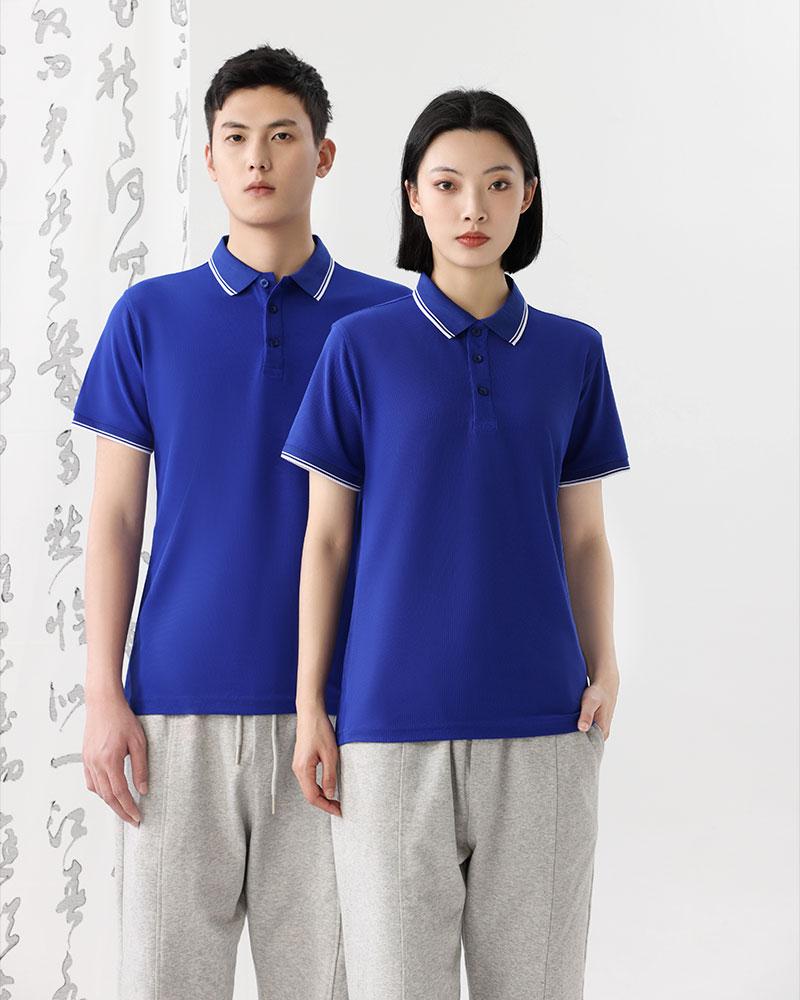 Impression Side-Collar Imitation Cotton Polo For Both Men And Women, Side-Collar Polo With Short Sleeves, Quick-Drying Advertising Shirt, Cultural Shirt, Men's Casual Style Application Scenario