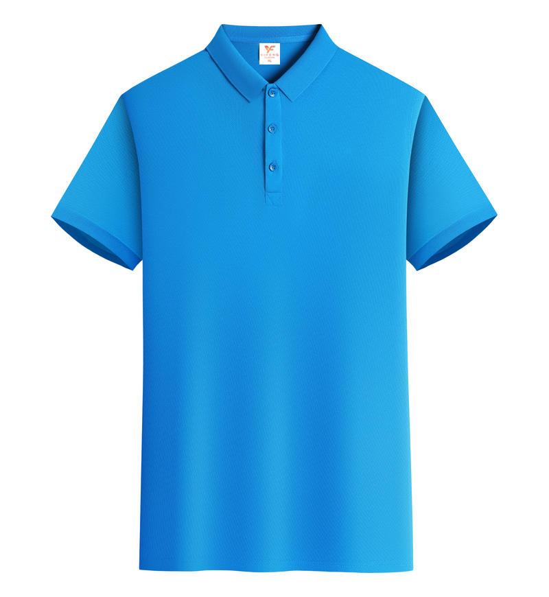 Ice silk mesh elastic cool cotton polo men's and women's same solid color lapel polo short-sleeved lapel polo imitation cotton advertising shirt Cultural shirt Men's casual advertising shirt light, breathable and comfortable detail image 7